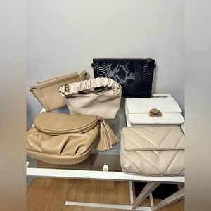 Neutral Purse Bundle - Black, Tan, Cream, white